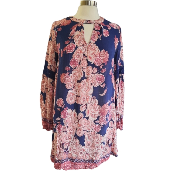 Altar'd State Long Sleeve Bohemian Mini Dress - Picture 5 of 14